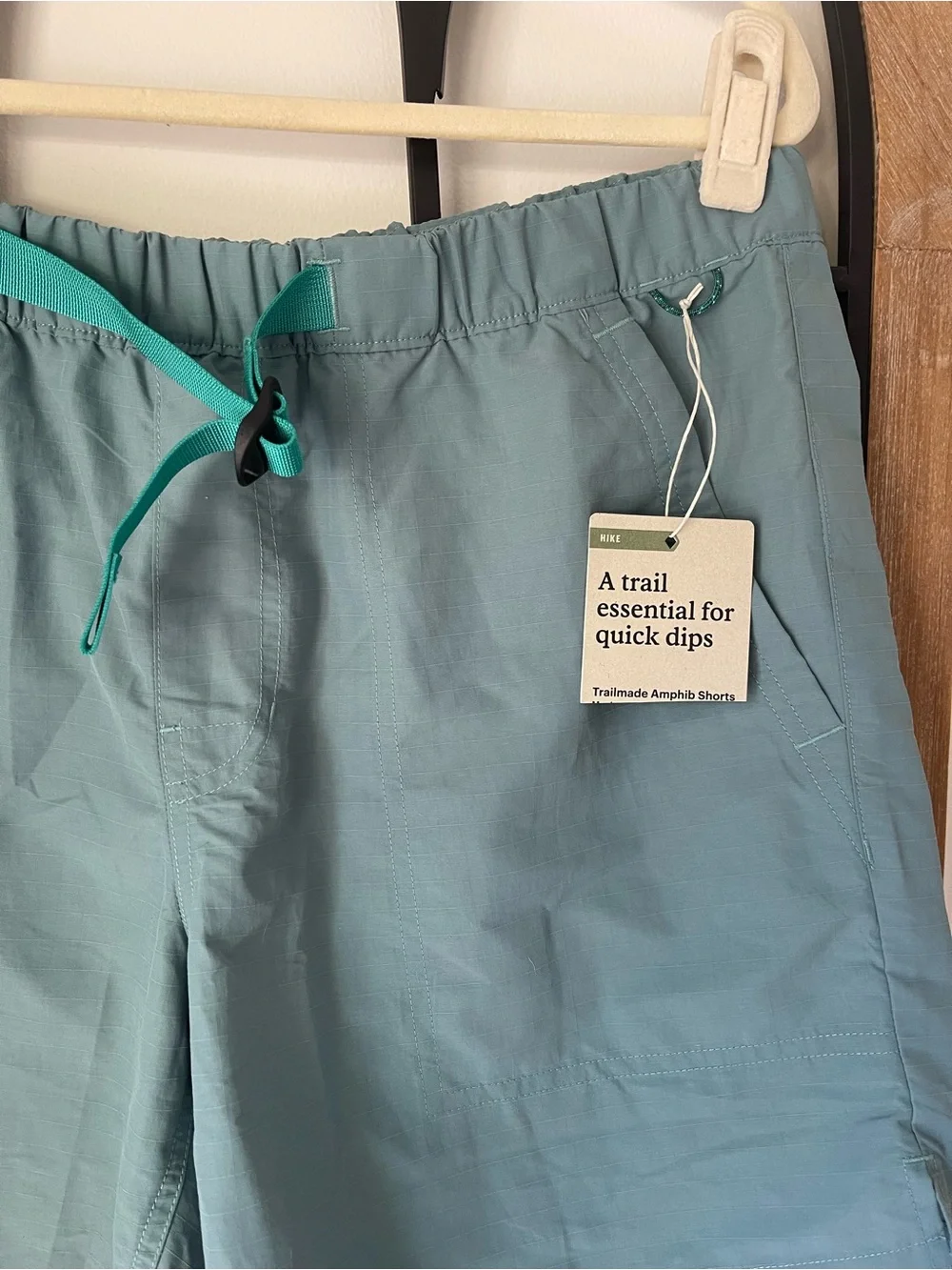 NWT - REI Teal Outdoor Swim/Trail Shorts - Picture 2 of 3